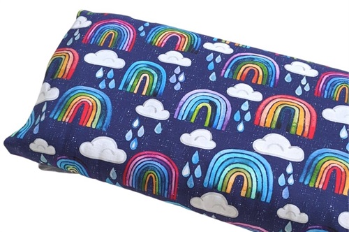 Click to order custom made items in the Rainbows and Raindrops fabric